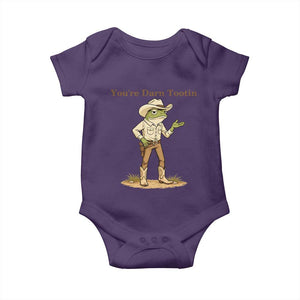 You're Darn Tootin Baby Onesie Funny Cowboy Frog Meme TS14 Purple Print Your Wear