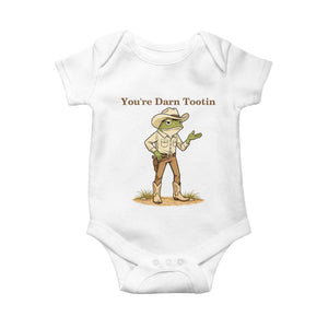 You're Darn Tootin Baby Onesie Funny Cowboy Frog Meme TS14 White Print Your Wear