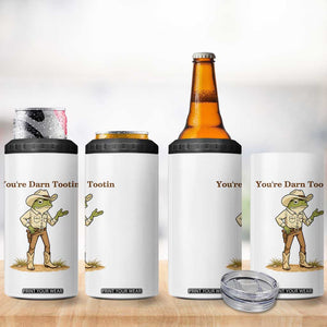 You're Darn Tootin 4 in 1 Can Cooler Tumbler Funny Cowboy Frog Meme TS14 Print Your Wear