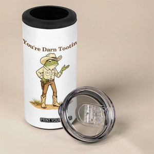 You're Darn Tootin 4 in 1 Can Cooler Tumbler Funny Cowboy Frog Meme TS14 Print Your Wear