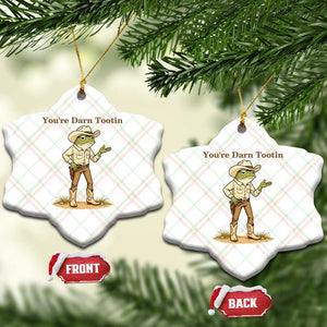 You're Darn Tootin Ceramic Ornament Funny Cowboy Frog Meme TS14 Print Your Wear