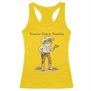 You're Darn Tootin Racerback Tank Top Funny Cowboy Frog Meme TS14 Daisy Print Your Wear