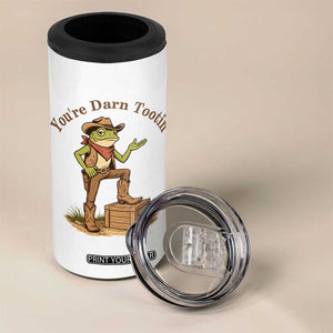 You're Darn Tootin 4 in 1 Can Cooler Tumbler Funny Cowboy Frog Sarcastic Meme TS14 Print Your Wear