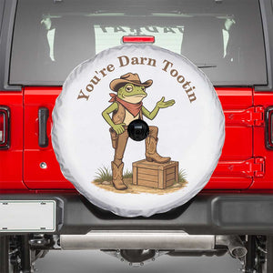 You're Darn Tootin Spare Tire Cover Funny Cowboy Frog Sarcastic Meme TS14 White Print Your Wear