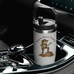 You're Darn Tootin Flip Straw Tumbler Funny Cowboy Frog Sarcastic Meme TS14 Print Your Wear