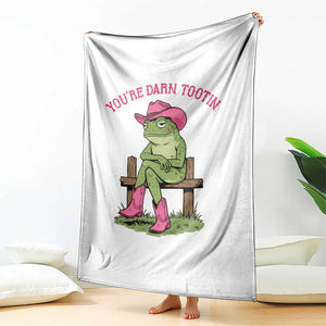 You're Darn Tootin Throw Blanket Funny Cowgirl Frog Sarcastic Meme TS14 Print Your Wear