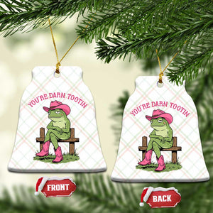 You're Darn Tootin Ceramic Ornament Funny Cowgirl Frog Sarcastic Meme TS14 Print Your Wear