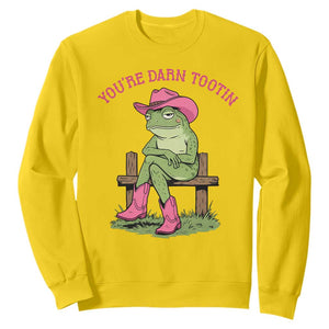 You're Darn Tootin Sweatshirt Funny Cowgirl Frog Sarcastic Meme TS14 Daisy Print Your Wear