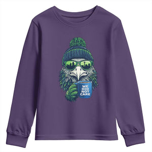 We Did Not Care Youth Sweatshirt Seattle Championship Quote TS14 Purple Print Your Wear