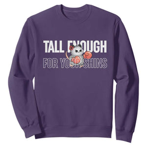 Tall Enough For Your Shins Sweatshirt Funny Possum Boxing Meme TS14 Purple Print Your Wear