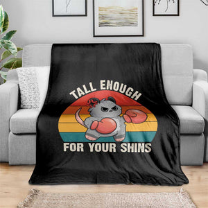 Tall Enough For Your Shins Throw Blanket Funny Possum Meme TS14 Print Your Wear
