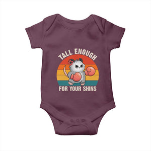 Tall Enough For Your Shins Baby Onesie Funny Possum Meme TS14 Maroon Print Your Wear