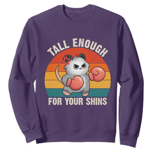 Tall Enough For Your Shins Sweatshirt Funny Possum Meme TS14 Purple Print Your Wear