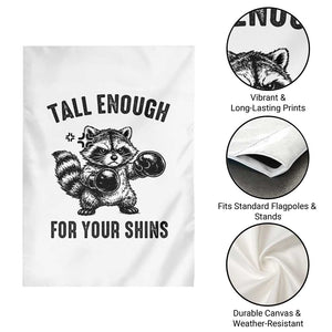 Tall Enough For Your Shins Garden Flag Funny Raccoon Boxing Meme TS14 Print Your Wear