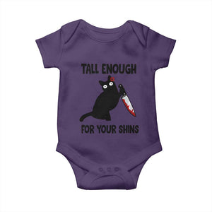 Tall Enough For Your Shins Baby Onesie Funny Cat Sarcastic Meme TS14 Purple Print Your Wear