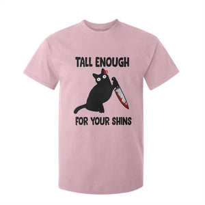 Tall Enough For Your Shins T Shirt For Kid Funny Cat Sarcastic Meme TS14 Light Pink Print Your Wear