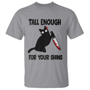 Tall Enough For Your Shins T Shirt Funny Cat Sarcastic Meme TS14 Sport Gray Print Your Wear