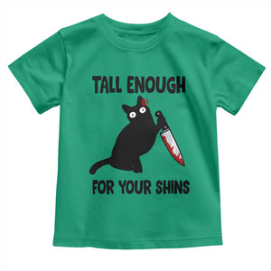 Tall Enough For Your Shins Toddler T Shirt Funny Cat Sarcastic Meme TS14 Irish Green Print Your Wear