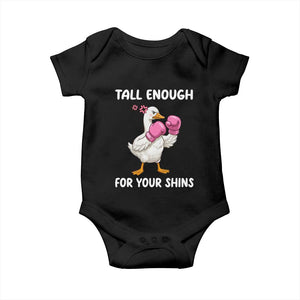 Tall Enough For Your Shins Baby Onesie Funny Goose Sarcastic Meme TS14 Black Print Your Wear