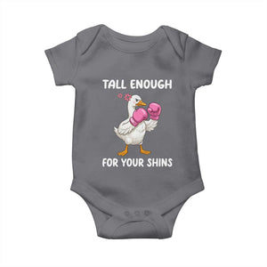 Tall Enough For Your Shins Baby Onesie Funny Goose Sarcastic Meme TS14 Charcoal Print Your Wear