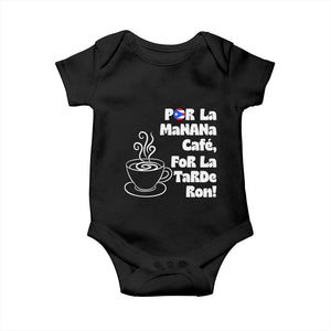 Por La Mañana Cafe Baby Onesie Puerto Rican Music Lover Coffee Fan TS14 Black Print Your Wear