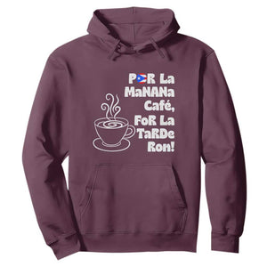 Por La Mañana Cafe Hoodie Puerto Rican Music Lover Coffee Fan TS14 Maroon Print Your Wear