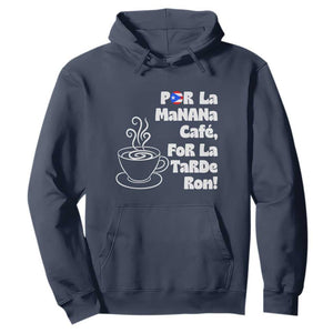 Por La Mañana Cafe Hoodie Puerto Rican Music Lover Coffee Fan TS14 Navy Print Your Wear