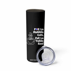 Por La Mañana Cafe Skinny Tumbler Puerto Rican Music Lover Coffee Fan TS14 Print Your Wear