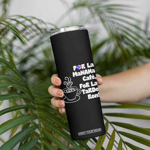 Por La Mañana Cafe Skinny Tumbler Puerto Rican Music Lover Coffee Fan TS14 Print Your Wear