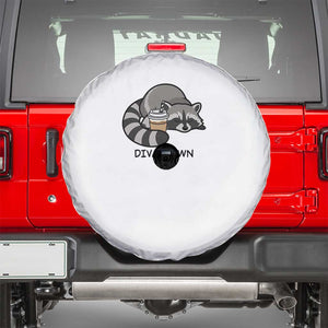 Diva Down Spare Tire Cover Funny Raccoon Relaxed TS14 White Print Your Wear