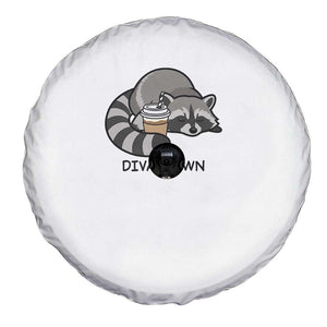 Diva Down Spare Tire Cover Funny Raccoon Relaxed TS14 Print Your Wear