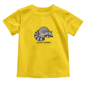 Diva Down Toddler T Shirt Funny Raccoon Relaxed TS14 Daisy Print Your Wear