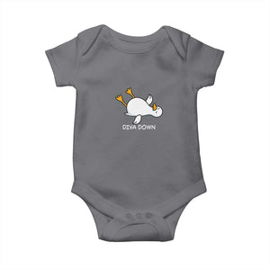 Diva Down Silly Goose Baby Onesie Funny Sarcastic Animal Meme TS14 Charcoal Print Your Wear