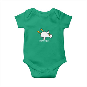 Diva Down Silly Goose Baby Onesie Funny Sarcastic Animal Meme TS14 Irish Green Print Your Wear