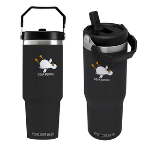 Diva Down Silly Goose Flip Straw Tumbler Funny Sarcastic Animal Meme TS14 One Size: 30 oz Black Print Your Wear