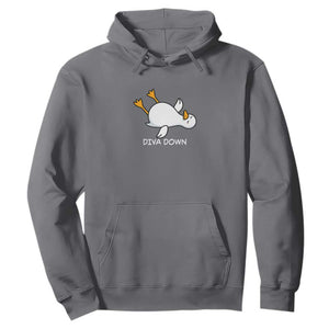 Diva Down Silly Goose Hoodie Funny Sarcastic Animal Meme TS14 Charcoal Print Your Wear