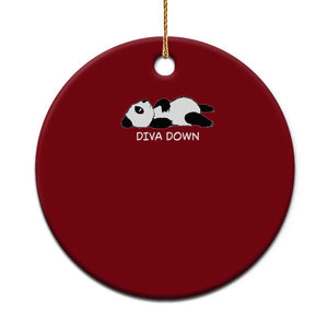 Diva Down Ceramic Ornament Funny Lazy Panda Meme TS14 1pc Red Print Your Wear