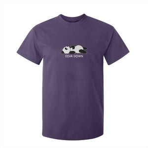 Diva Down T Shirt For Kid Funny Lazy Panda Meme TS14 Purple Print Your Wear
