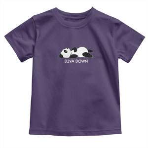 Diva Down Toddler T Shirt Funny Lazy Panda Meme TS14 Purple Print Your Wear