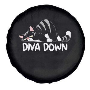 Diva Down Spare Tire Cover Funny Sarcastic Cat Meme TS14 Print Your Wear