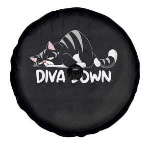 Diva Down Spare Tire Cover Funny Sarcastic Cat Meme TS14 Print Your Wear