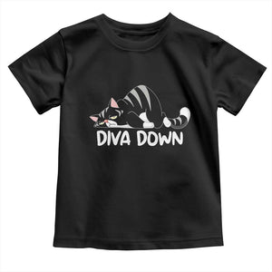 Diva Down Toddler T Shirt Funny Sarcastic Cat Meme TS14 Black Print Your Wear