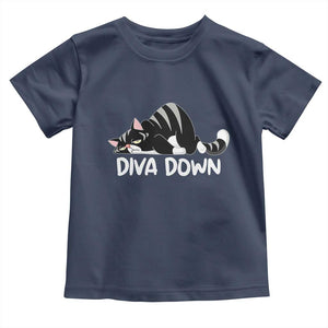Diva Down Toddler T Shirt Funny Sarcastic Cat Meme TS14 Navy Print Your Wear