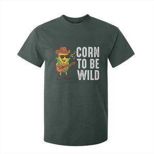 Corn To Be Wild T Shirt For Kid Funny Cowboy Cornboy TS14 Dark Forest Green Print Your Wear