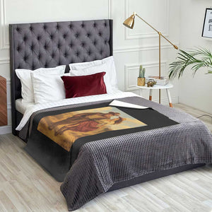 Cowboy Bigfoot Throw Blanket Funny Sasquatch Dancing Cowgirl Western Country TS14 Print Your Wear