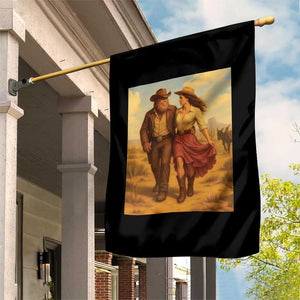 Cowboy Bigfoot Garden Flag Funny Sasquatch Dancing Cowgirl Western Country TS14 Print Your Wear
