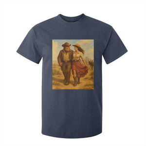 Cowboy Bigfoot T Shirt For Kid Funny Sasquatch Dancing Cowgirl Western Country TS14 Navy Print Your Wear