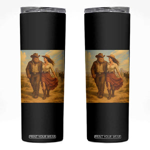 Cowboy Bigfoot Skinny Tumbler Funny Sasquatch Dancing Cowgirl Western Country TS14 Black Print Your Wear
