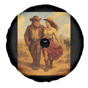 Cowboy Bigfoot Spare Tire Cover Funny Sasquatch Dancing Cowgirl Western Country TS14 Print Your Wear