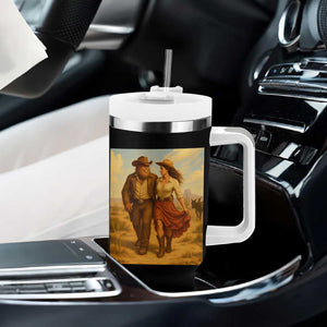 Cowboy Bigfoot Tumbler With Handle Funny Sasquatch Dancing Cowgirl Western Country TS14 Print Your Wear
